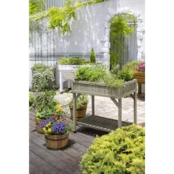 Vegtrug Kruidentafel 58 × 78 × 80 Cm - Grijs -Tuinplantapparatuur Winkel 1540756750 1 600