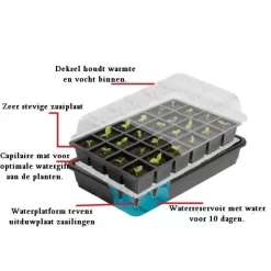 Kweekset Met Autobewatering - 24 Cellen -Tuinplantapparatuur Winkel kweekset 24 cellen autobewatering 1490204350 1 600