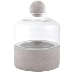 ESSCHERT DESIGN Kweekstolp Glas Op Betonbasis