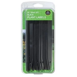 Plantenlabels Zwart Kunststof - 20 Cm - Set Van 20 Stuks
