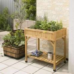 Vegtrug Kruidentafel 58 × 78 × 80 Cm - Naturel -Tuinplantapparatuur Winkel plantentafel kruidentafel 1540759393 1 600