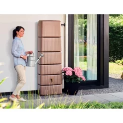 Regenton Muurmodel Slim 650 Liter + Kraan - Taupe 6 Regenton Muurmodel Slim 650 Liter + Kraan - Taupe -Tuinplantapparatuur Winkel regenton muurmodel slim 650l taupe kr 1603726255 600