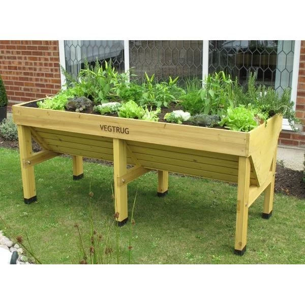 Vegtrug Verhoogde Kweektafel - 180 × 76 × 80 Cm 2 Vegtrug Verhoogde Kweektafel - 180 × 76 × 80 Cm - Afbeelding 2