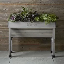 Vegtrug Verhoogde Kweektafel Grijs - 100 × 80 × 80 Cm -Tuinplantapparatuur Winkel vegtrug grijs 1 m 1517220431 1 600