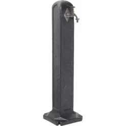 Waterzuil Met Kraan En Aansluiting - Zwart